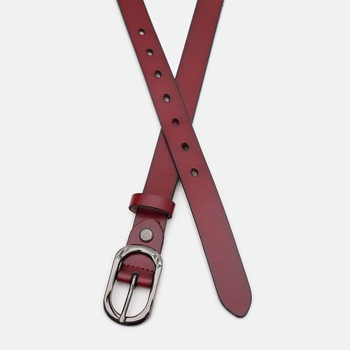 Женский кожаный ремень Borsa Leather CV1ZK-052c-red купить недорого в Ты Купи