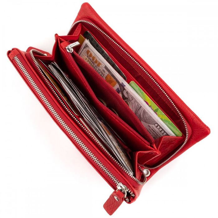 Жіночий шкіряний гаманець ST Leather 19315 Червоний купити недорого в Ти Купи