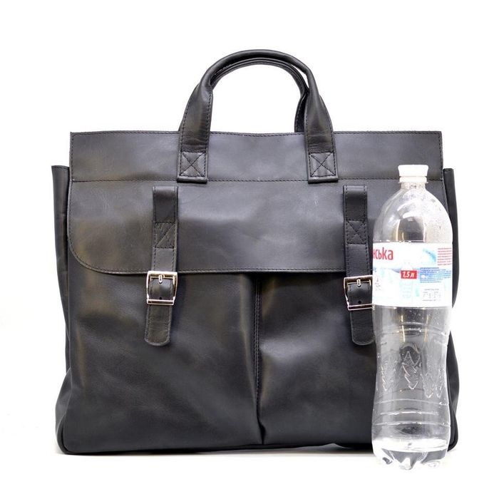 Мужская кожаная черная сумка TARWA ra-7107-extra купити недорого в Ти Купи