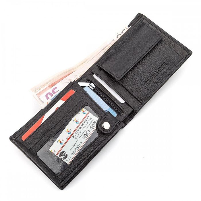 Чоловічий шкіряний гаманець ST Leather 18326 (ST108) Темно-синій купити недорого в Ти Купи