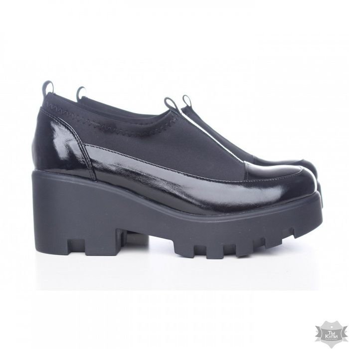 Кожаные черные женские туфли Villomi 3216-10 купить недорого в Ты Купи