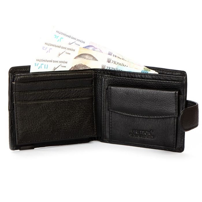 Чоловічий шкіряний гаманець BE BRETTON 210L black купити недорого в Ти Купи