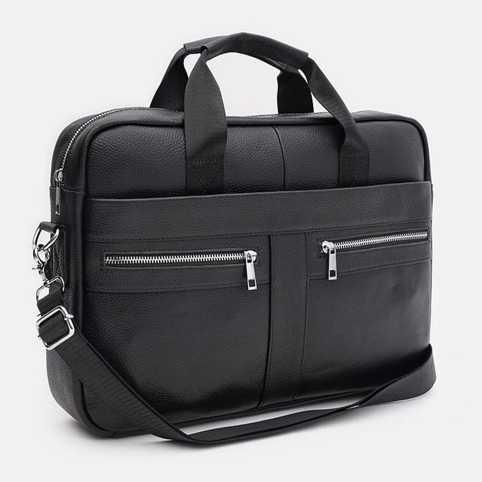 Мужская кожаная сумка - портфель Keizer K17067bl-black купить недорого в Ты Купи