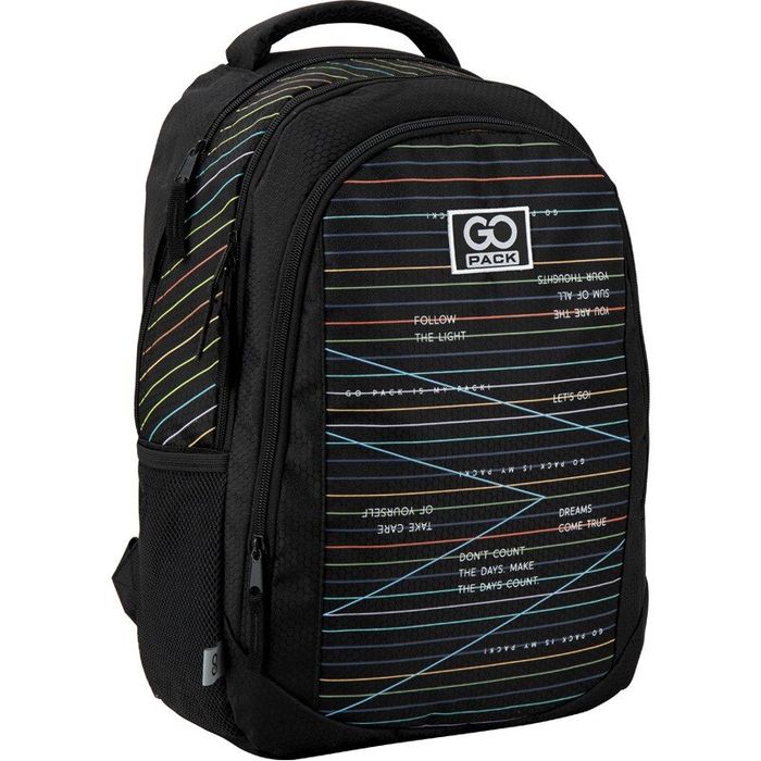 Подростковый рюкзак GoPack Education унисекс 21 л чёрный Stripes (GO20-133M-2) купить недорого в Ты Купи