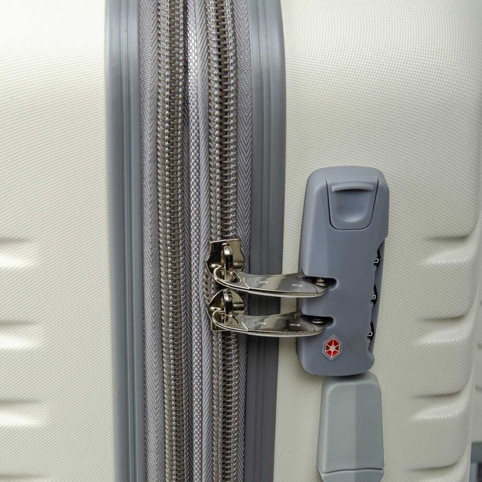 Комплект валіз 2/1 ABS-пластик PODIUM 8347 white змійка 32659 купити недорого в Ти Купи
