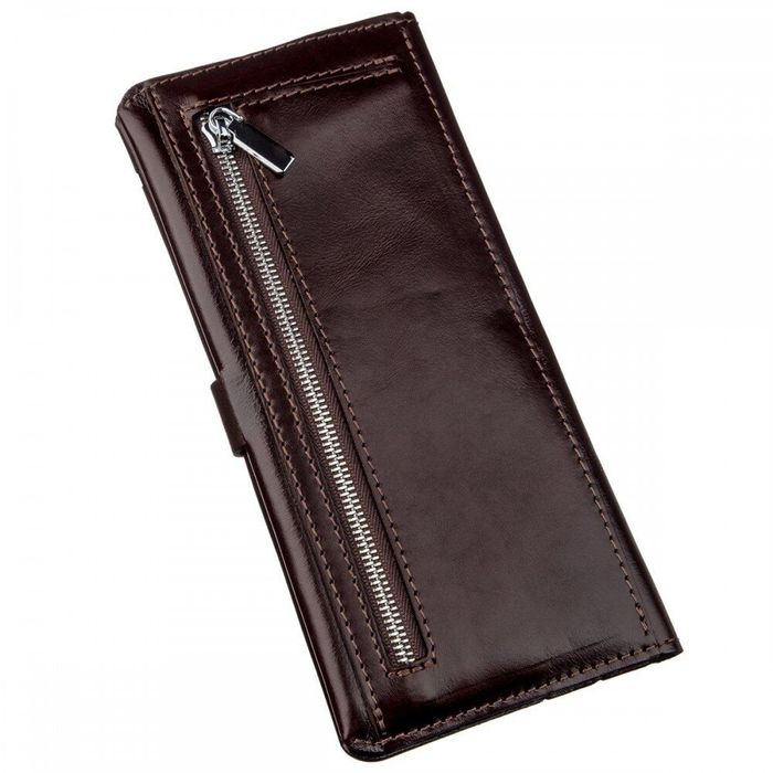 Чоловічий гаманець зі шкіри Алькор SHVIGEL 16202 Коричневий купити недорого в Ти Купи