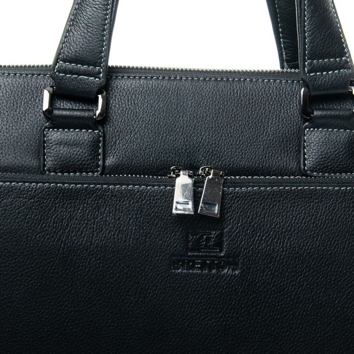 Кожаный мужской портфель BRETTON 3627-1 black купить недорого в Ты Купи
