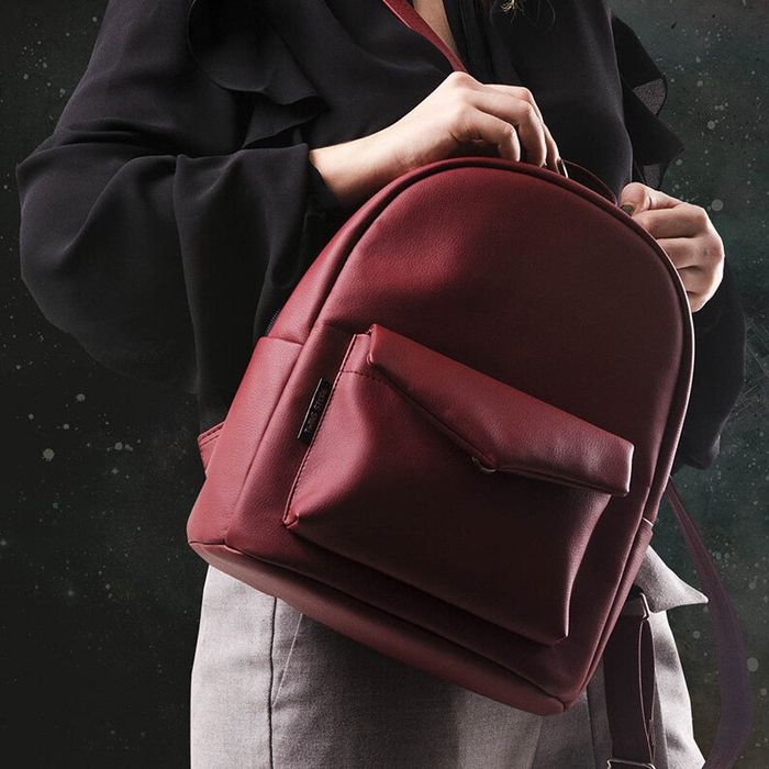 Бордовый женский рюкзак из эко-кожи TWINS STORE Р31 купить недорого в Ты Купи