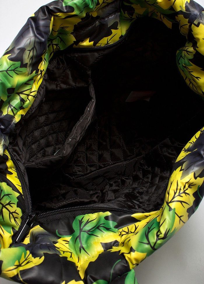 Стьобана жіноча сумка Poolparty жовте листя купити недорого в Ти Купи