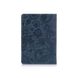 Кожаная обложка на паспорт HiArt PC-01 Mehendi Art синяя Синий