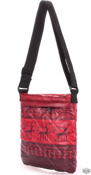 Молодіжна сумка-месенджер Poolparty червоного кольору купити недорого в Ти Купи