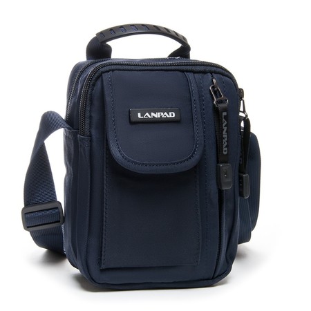 Чоловіча сумка через плече з нейлону Lanpad 0912 синій купити недорого в Ти Купи