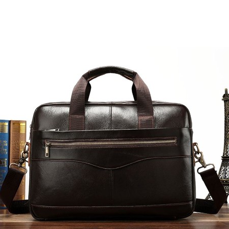 Чоловіча шкіряна коричнева сумка Vintage 14669 купити недорого в Ти Купи