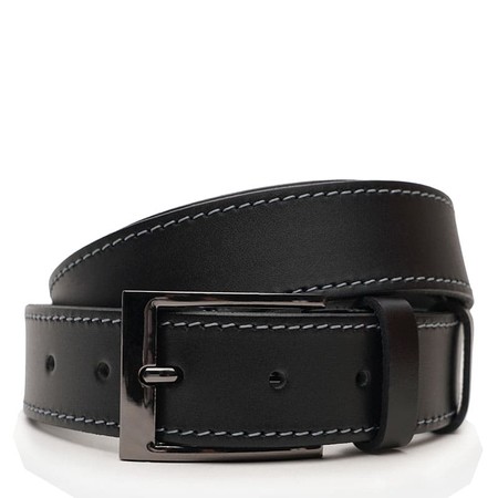 Мужской кожаный ремень Borsa Leather V1125FX10-black купить недорого в Ты Купи