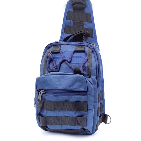 Чоловіча синя сумка слінг cno-16-1 купити недорого в Ти Купи