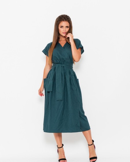 Сукня ISSA PLUS 10935 S темно-зелений купити недорого в Ти Купи