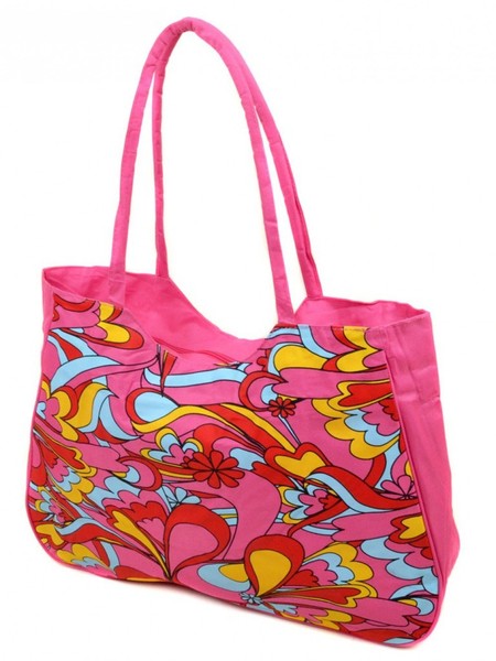 Пляжна текстильна жіноча сумка Podium / 1323 pink купити недорого в Ти Купи