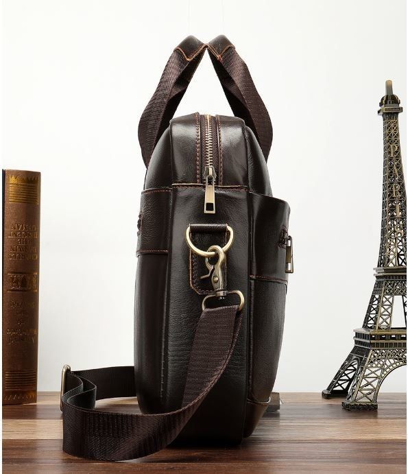 Мужская кожаная коричневая сумка Vintage 14669 купить недорого в Ты Купи