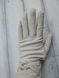 Перчатки женские кремовые комбинированные кожа+замша 718s2 M Shust Gloves