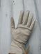 Перчатки женские кремовые комбинированные кожа+замша 718s2 M Shust Gloves