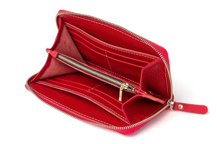 Гаманець без ремінця - Жіночий шкіряний гаманець-клатч ручної роботи Gato Negro Discovery Buffalo Red купити недорого в Ти Купи