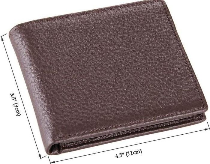 Чоловічий шкіряний гаманець Vintage 14515 Темно-коричневий купити недорого в Ти Купи