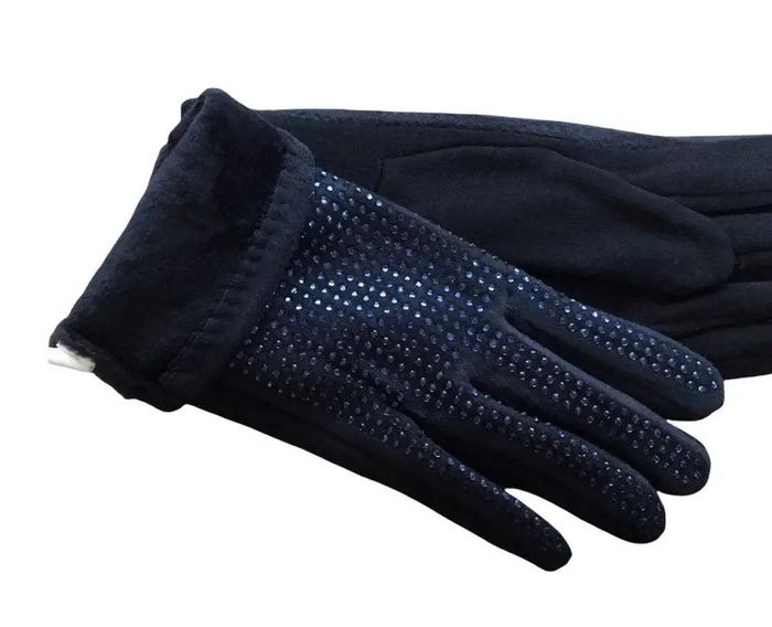 Женские стрейчевые перчатки чёрные 197s3 L купить недорого в Ты Купи