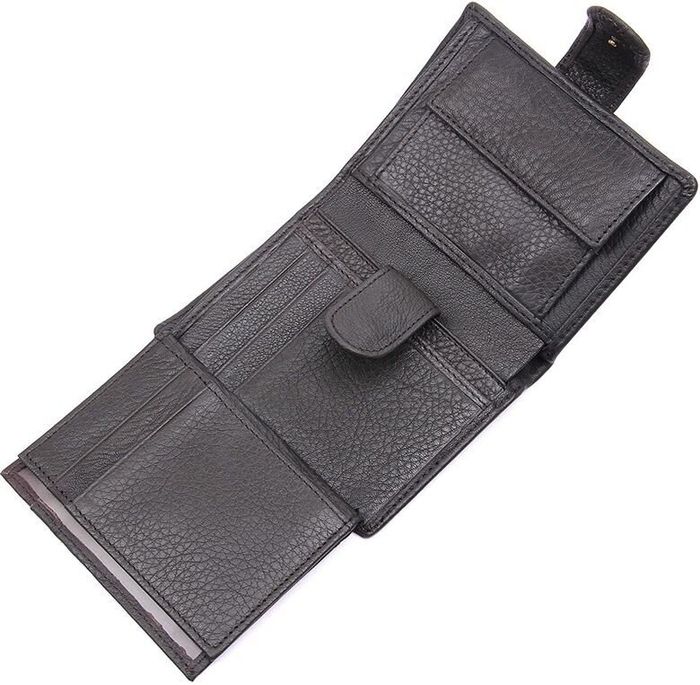 Чоловічий шкіряний гаманець Vintage 14497 Чорний купити недорого в Ти Купи