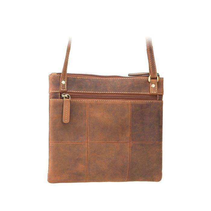 Коричневая кожаная сумка Visconti 18608 Slim Bag (Oil Tan) купить недорого в Ты Купи
