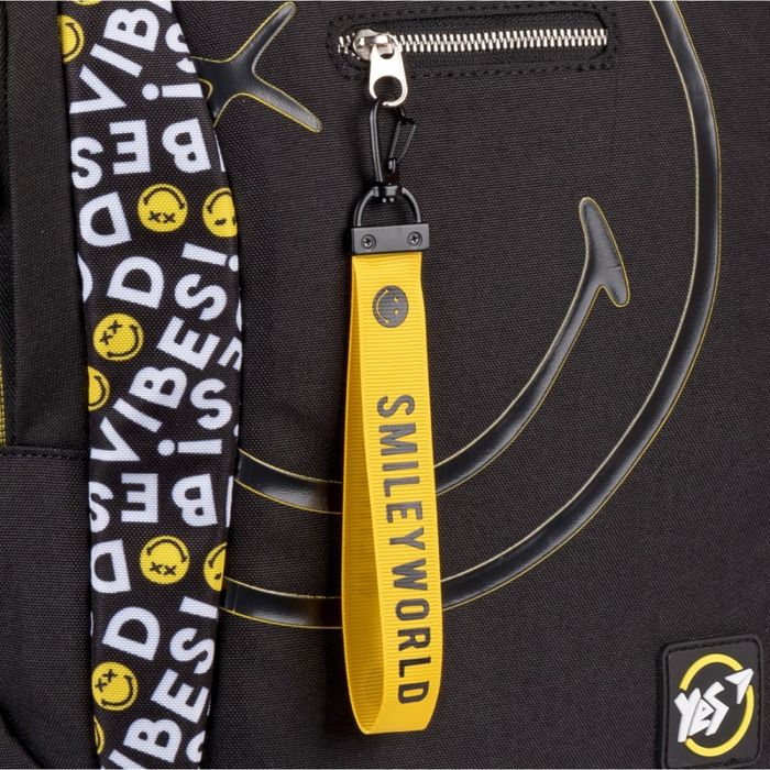 Рюкзак подростковый YES T-120 "Smiley World.Black&Yellow" 552511 купить недорого в Ты Купи