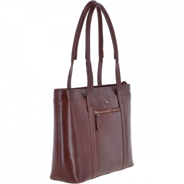 Женская кожаная сумка Ashwood V23 Chestnut (Каштановый) купить недорого в Ты Купи