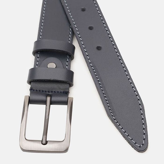 Мужской кожаный ремень Borsa Leather V1125FX39-navy купить недорого в Ты Купи