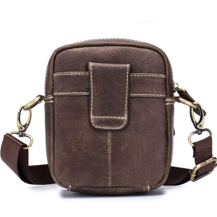 Мужская коричневая маленькая сумка BULL t0221 купить недорого в Ты Купи