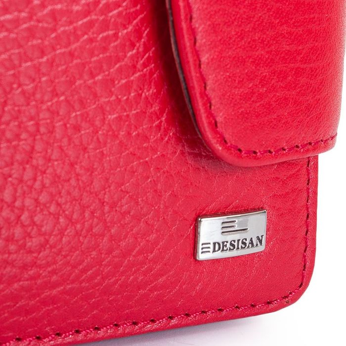 Жіночий шкіряний червоний гаманець Desisan shi086-4-1fl купити недорого в Ти Купи