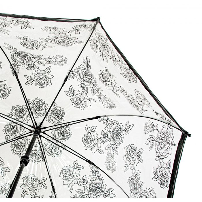 Жіноча механічна парасолька-тростина Fulton Birdcage-2 L042 Black Rose (Чорна троянда) купити недорого в Ти Купи
