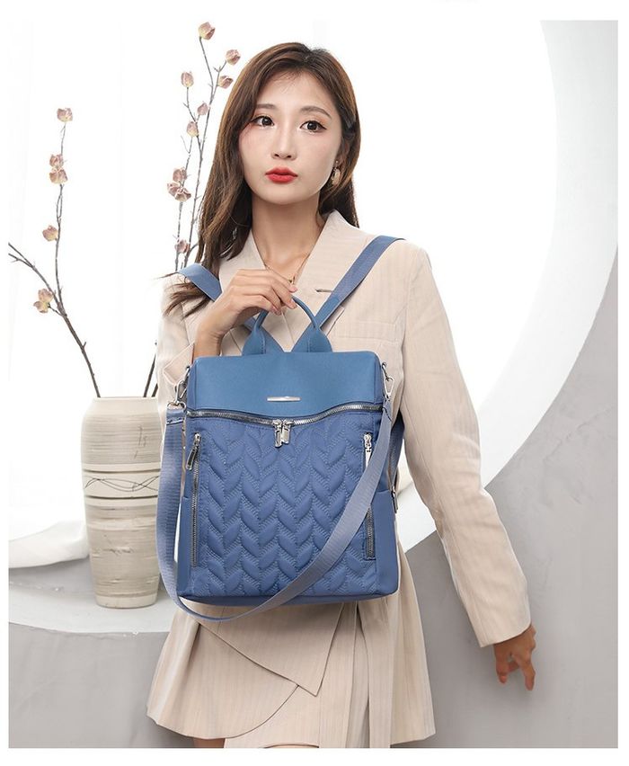 Городской синий рюкзак из ткани ZMD6660-2 купить недорого в Ты Купи