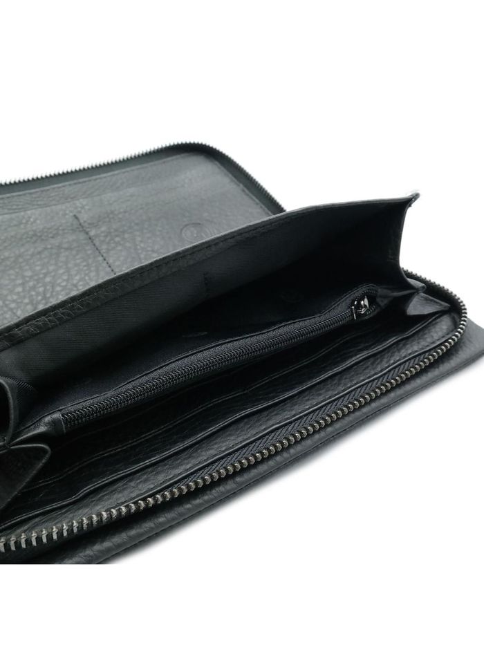 Чоловічий шкіряний клатч-гаманець Weatro 21,5 х 11,5 х 3,5 см Чорний wtro-1-162-99А купити недорого в Ти Купи