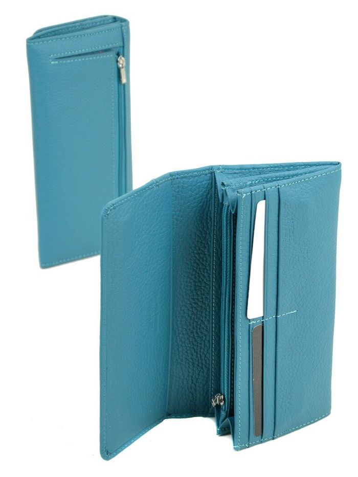 Женское кожаное портмоне Classic DR. BOND WS-1-2 l-blue купить недорого в Ты Купи