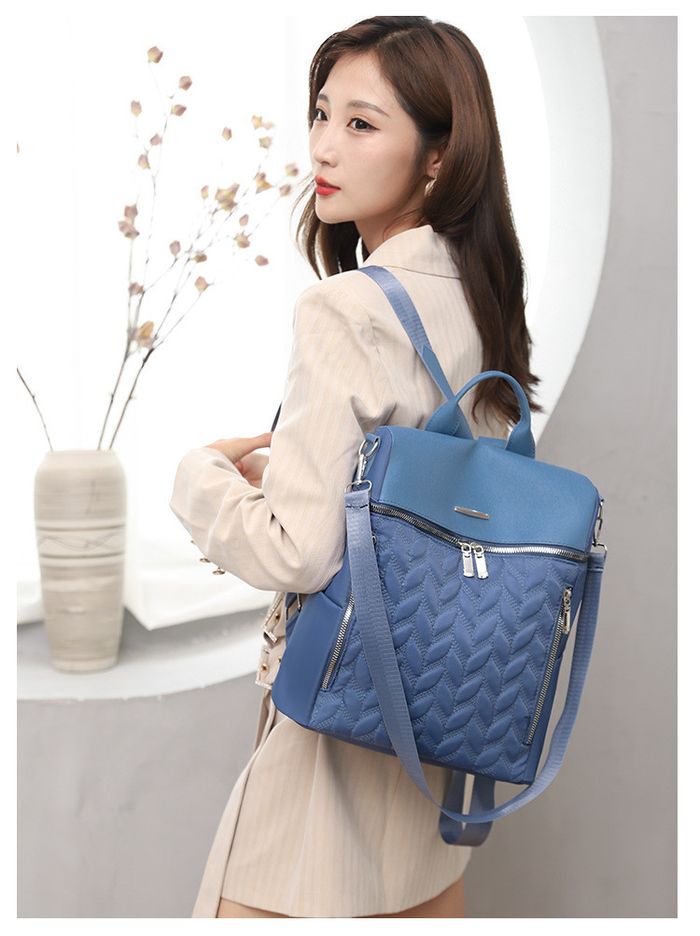 Городской синий рюкзак из ткани ZMD6660-2 купить недорого в Ты Купи