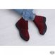 Женские замшевые бордовые ботинки Villomi 0515-13б