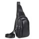 Мужской кожаный черный слинг на плечо Tiding Bag A25F-6601A