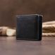 Мужское портмоне из натуральной кожи с зажимом для денег без застежки GRANDE PELLE 11295 Черное