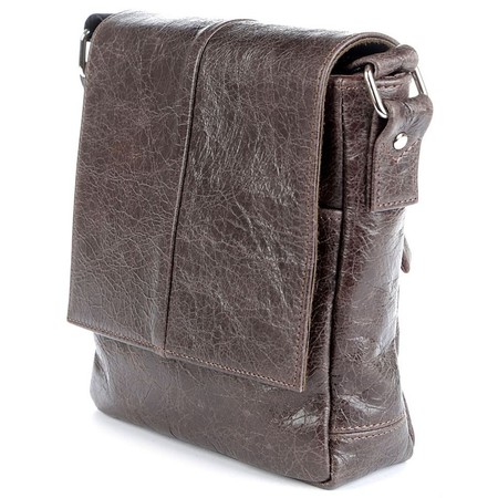Мужская кожаная тёмно-коричневая сумка SHVIGEL 00979 купить недорого в Ты Купи
