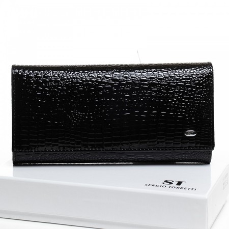 Кожаный женский кошелек LR SERGIO TORRETTI W501-2 black купить недорого в Ты Купи