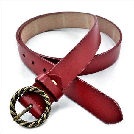 Женский кожаный ремень Weatro Красный (new-30zh-k014) купить недорого в Ты Купи