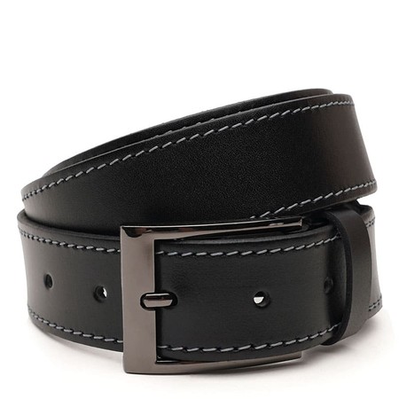 Мужской кожаный ремень Borsa Leather V1115FX10-black купить недорого в Ты Купи