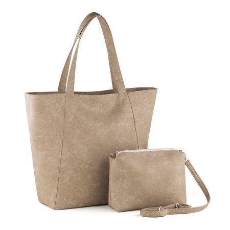 Комплект женская сумка-шоппер и косметичка (Sshop_cream_twist) купить недорого в Ты Купи