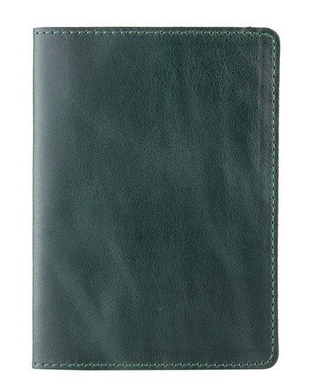Кожаная обложка на паспорт HiArt PC-01 Crystal Green Зелёный купить недорого в Ты Купи