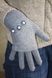 Серые вязаные женские перчатки-митенки Shust Gloves