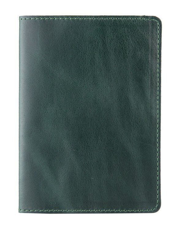 Кожаная обложка на паспорт HiArt PC-01 Crystal Green Зелёный купить недорого в Ты Купи